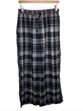 Everyday Chic Boutique Soft Plaid Pants Size Medium Casual Drawstring Waist Cozy